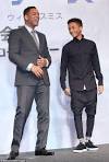 Will Smith kids around with lookalike son Jaden as they promote