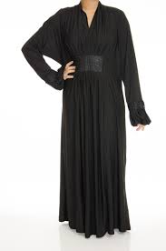 Black Jersey Abaya Dress