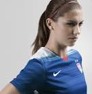 Clint Dempsey and Alex Morgan model the new USA away shirt for.