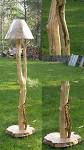 Log and Rustic Lamps, floor and table lamps