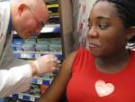 Jessica Mcintosh receives a seasonal flu shot "for my baby." - IMG_69071