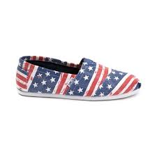 Shop for Womens TOMS Classic American Flag Casual Shoe in Multi at ...