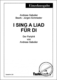 I Sing A Liad Fuer Di - von Gabalier Andreas - TAST 204 - Noten