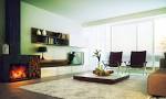 Classy And Colorful Living Room Designs 2013 - Modern Wood Burning ...