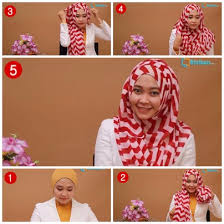 Tutorial Hijab - Cara Memakai Jilbab Pashmina Wajah Bulat