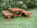 Patio Bench and Table garden furniture picnic table plan