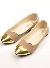 New Pretty Golden Pointed Toe Ruffled Edge Flat Shoes