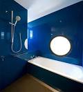 Contemporary Bathroom interior design in blue color domination ...