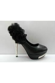 Cheap bridal shoes, prom shoes 2012, buy cheap Big Flower Black ...