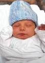 He is the son of Sabrina Ann Baker and Thomas Peter Benedict, of Hastings. - Baby-Aden-Thomas-Benedict-300x420