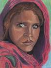 Drawing by Jean Haynes - afghan-girl-jean-haynes