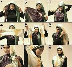 Fancy pleated style hijab...here is tutorial fro My Baju Muslim ...