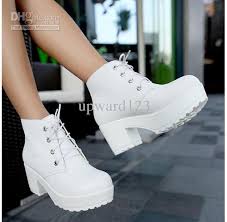 Boots Platform Shoes Short Boots Women Chunky Heel Ankle Boots ...