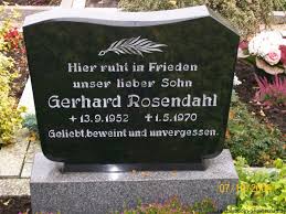 Grab von Gerhard Rosendahl (13.09.1952-01.05.1970), Friedhof ...
