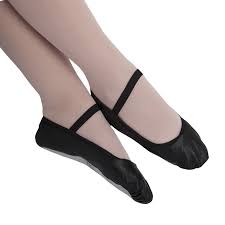 Black Leather Ballet Shoes for Boys & Girls | Dancing Daisy