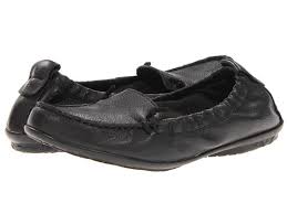 Hush Puppies Ceil Slip On Loafers Black Leather - Womens Shoes