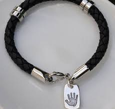 mens leather bracelet with dog tag charm by touch on silver ... - original_mens-leather-bracelet-with-dog-tag-charm