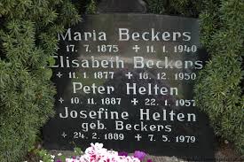 Grab von Elisabeth Beckers (11.01.1877-18.12.1950), Friedhof Bingum