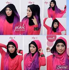 Tutorial Hijab Cantik Pashmina Tiedye | Tutorial Hijab | Pinterest ...