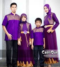 Model Baju Muslim Batik Sarimbit Keluarga Modern Terbaru