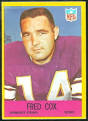 Fred Cox 1967 Philadelphia football card - 100_Fred_Cox_football_card
