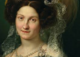 1830 María Cristina by López y Portaña - earrings and lace | Grand ... - 1830_maria_cristina_by_lo-2