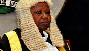 Olotu, in a motion ex-parte filed before Justice Ademola Adeniyi and heard in chambers on Wednesday, is seeking leave to apply for an order of certiorari ... - Justice-Gladys-Olotu