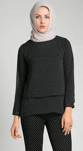 Model Desain Baju Atasan Wanita Muslim Dewasa Terbaru 2015