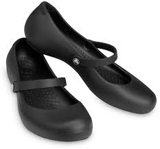 New Womens Crocs Alice Black Work Clogs Flat Mary Jane Black Shoes ...