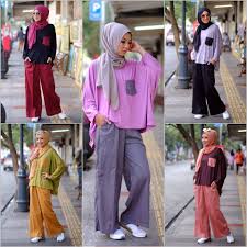 Online Shop Baju Hijab Casual - Palazzo Set By Indij