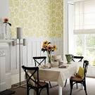 Warm Dining Room with Patterned Wallpaper | Dining and Kitchen ...
