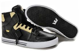Supra Vaider High Mens Shoes - Black/Gold/White - SUPRA Shoes ...