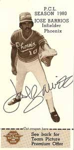 Jose Barrios Baseball Stats by Baseball Almanac - jose_barrios_autograph