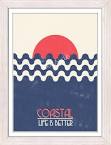 Vintage style poster Coastal Life is Better by seasideprints