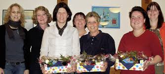 Der Turner-Vorstand mit den geehrten Turnerinnen (von links): Sandra Pfisterer, Melitta Huber, Alexandra Bertram, Beatrix Baumgartner, Jutta Egle, ...