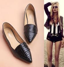 Buy Women Ladies Flats Vintage PU Leather Loafers Pointed Toe ...