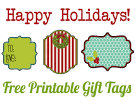Free Printable Holiday Gift Tags - Happiness is Homemade