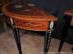 Pair Regency Sheraton Demi Lune Console Tables Painted Features | eBay