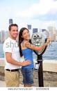 Tourists Couple - Tourism New York, Usa. Happy Romantic Dating