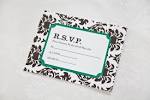 Decorative Tape in Action: DIY Damask Wedding Invitation and RSVP Card