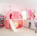 Maxtrix Kids Princess Castle Loft Bed with Slide