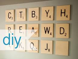 diy scrabble tiles = great way to fill large wall space without ...