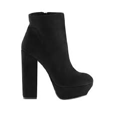 Black Suede Platform High Heel Boots -SheIn(Sheinside)