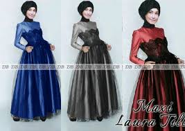 Baju Long Dress Muslim Hijab Maxi Tile Laura Model Terbaru � RYN ...