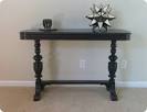 Curved Black Console Table