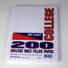 college ruled paper