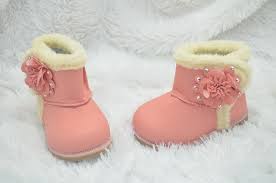 SHOG 0025 Sepatu Boot Anak Bulu Flower Soft Pink - Crocs Murah ...