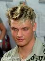 NICK CARTER with highlighted hair cut in a modified Ivy League