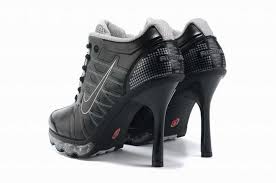 Bargain 2015 Cheap Nike Air Max High Heels Black Grey For Women ...