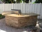Beautiful outdoor kitchen island with infrared gas grill built ...